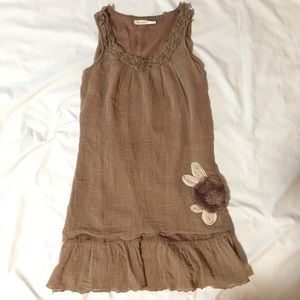 Boho Chic Brown Sleeveless Dress